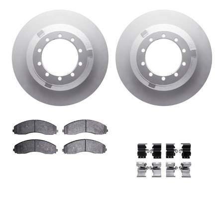 DYNAMIC FRICTION CO 4412-54079, Geospec Rotors with Ultimate Duty Performance Brake Pads includes Hardware Silver 4412-54079